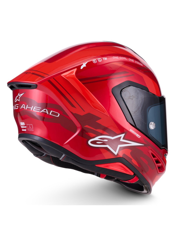 Casco Moto Integrale Alpinestars S-R7 A-Core Red/White Lucido - 5 Casco Moto Integrale Alpinestars S-R7 A-Core Red/White Lucido - 5