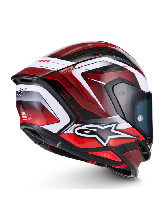 Casco Moto Integrale Alpinestars S-R7 Kinetis Black/Red/White Lucido - 7