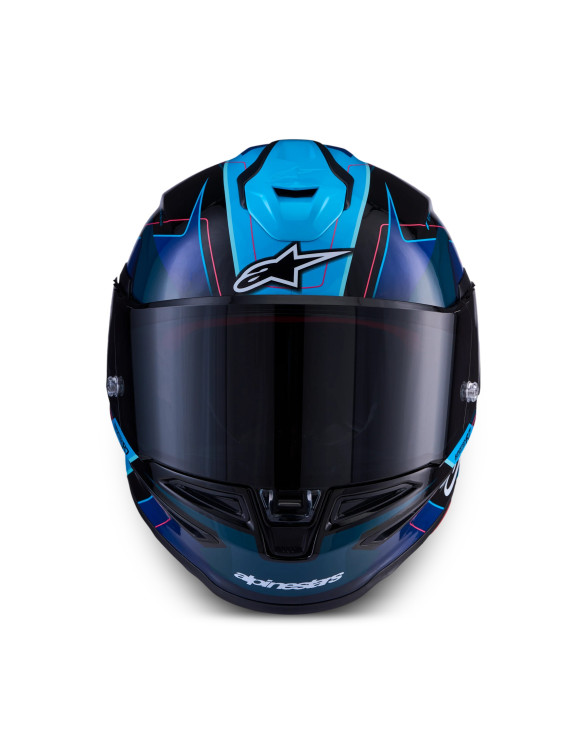Casco Moto Integrale Alpinestars S-R7 Kinetis Black/Blue/White Lucido - 5