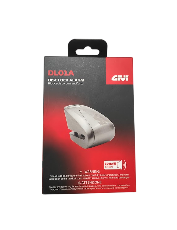 Givi DL01A Alarm Disc Lock 120dB for Motorcycles & Scooters - 2 Givi DL01A Alarm Disc Lock 120dB for Motorcycles & Scooters - 2