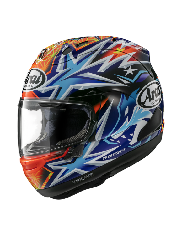 Arai RX-7V EVO Okamoto Compass Glossy Black/Orange Full-Face Motorcycle Helmet - 2 Arai RX-7V EVO Okamoto Compass Glossy Black/Orange Full-Face Motorcycle Helmet - 2