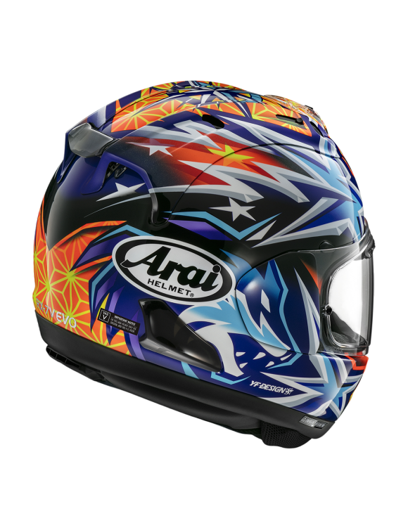 Casco Moto Integrale Arai RX-7V EVO Okamoto Compass Black/Orange Lucido - 3 Casco Moto Integrale Arai RX-7V EVO Okamoto Compass Black/Orange Lucido - 3