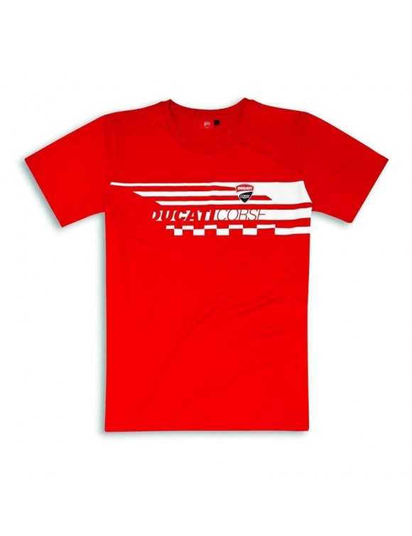 T-Shirt Ducati Red Check Rosso/Bianco In Cotone 98769739 - 1